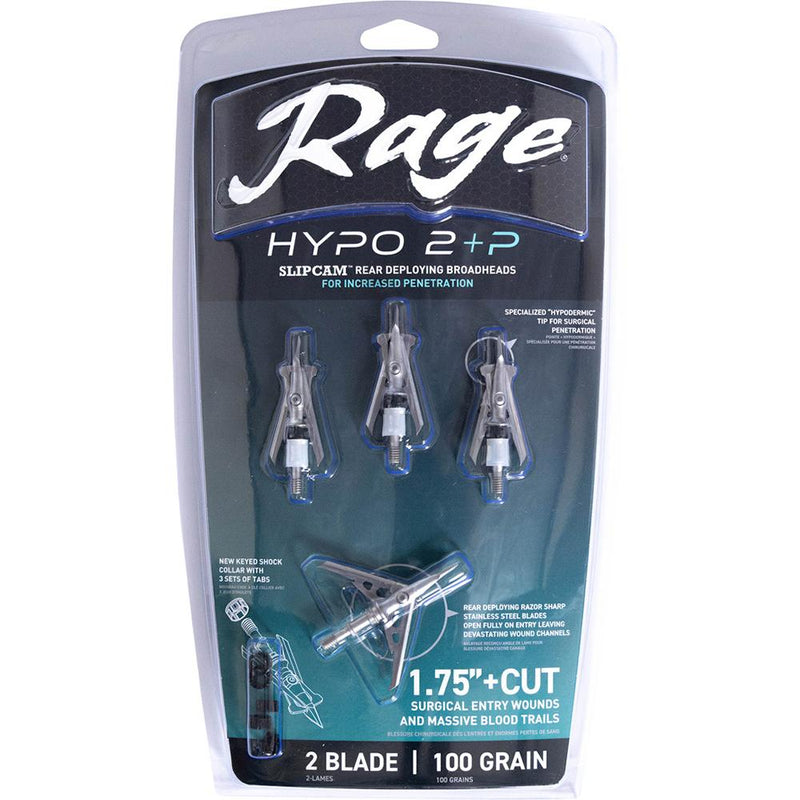 Rage Hypo 2 +P  Broadheads 100 gr 1.75