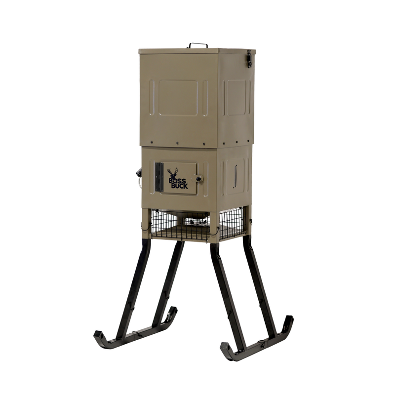 Boss Buck Fill Sled Feeder with Diverter Plate and Solar Panel 300lb