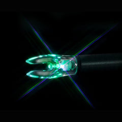 Nockturnal FIT Universal Size Lighted Nock - Blue/Green Strobing 3/pk