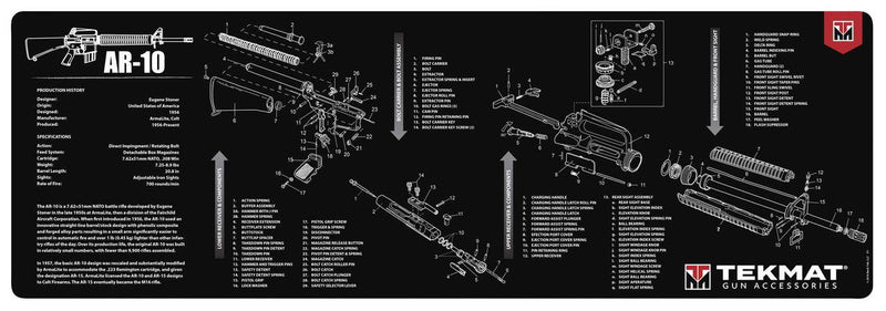 TekMat 12x36 Gun Cleaning Mat - AR-10