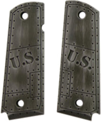 Hogue Govt. Model Aluminum - 1911 U.S. Green Distressed Grip