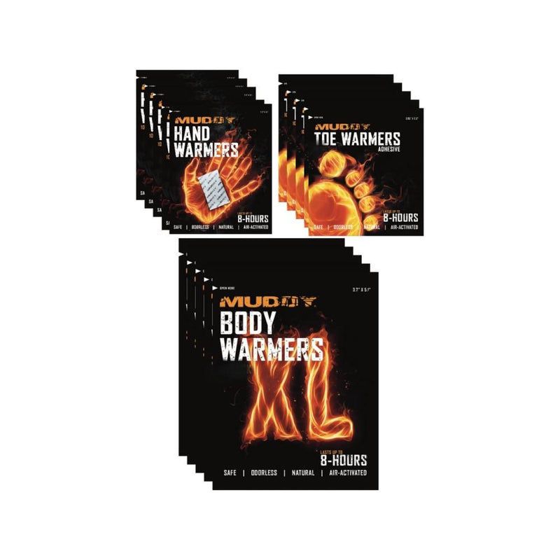 Muddy Disposable Hand and Foot Warmers Variety Pack 2 ea. Hand/Toe/XL Warmers