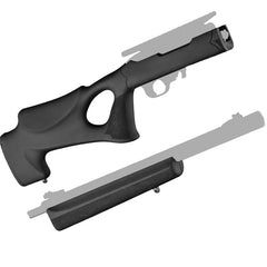Hogue 10-22 Tactical Thumbhole Stock .920 Barrel Channel Black OverMolded Rubber