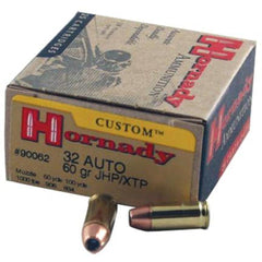 Hornady Custom Handgun Ammunition .32 ACP 60 gr XTP 1000 fps 25/ct