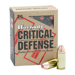 Hornady Critical Defense FTX Handgun Ammunition .45 Auto(+P) 185gr PT 1150 fps 20/ct