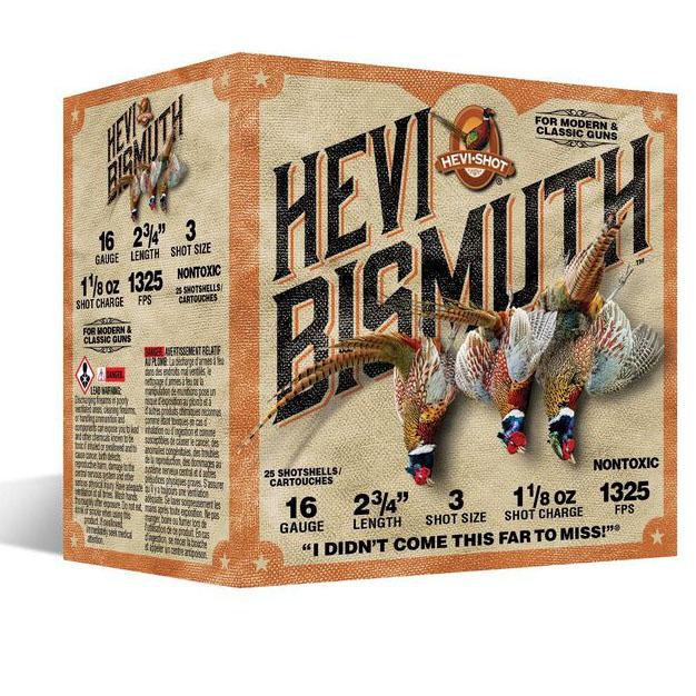 HEVI-Shot HEVI-Bismuth Upland Shotshells 16ga 2-3/4