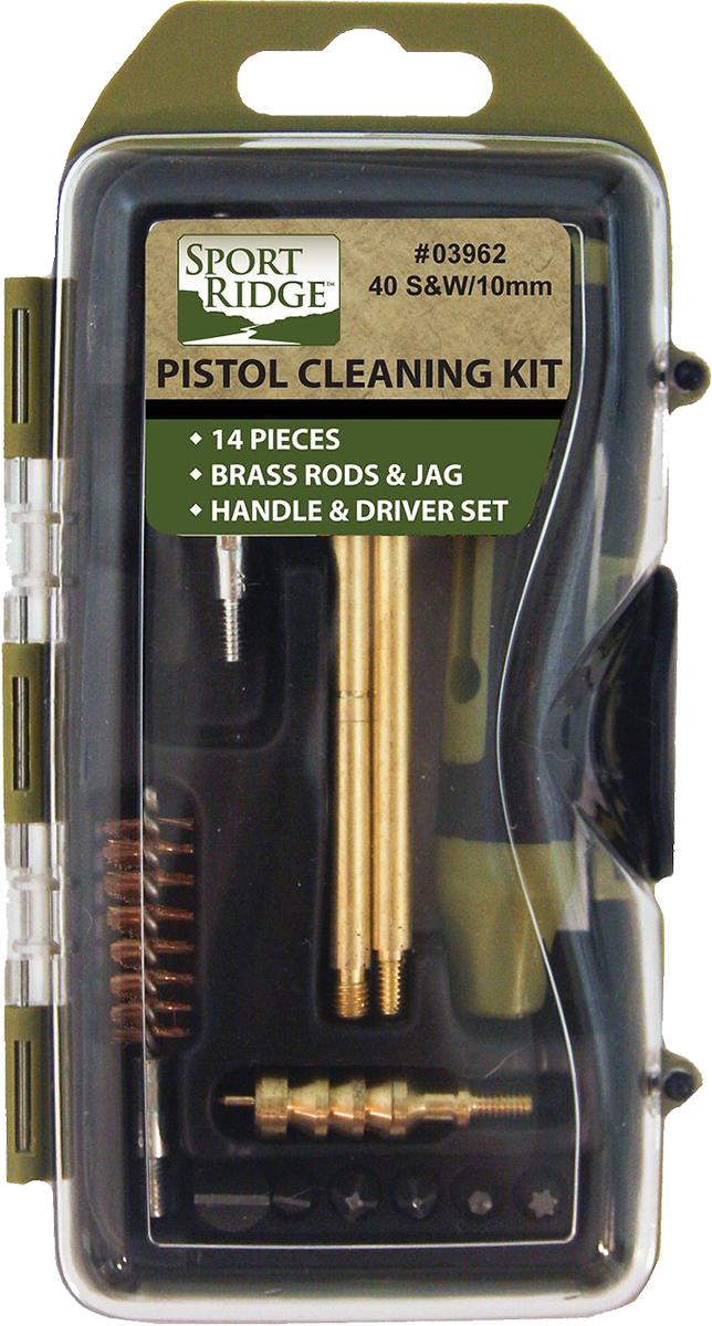TacShield Sport Ridge 14pc Pistol Cleaning Kit - 40 Cal/10mm Black