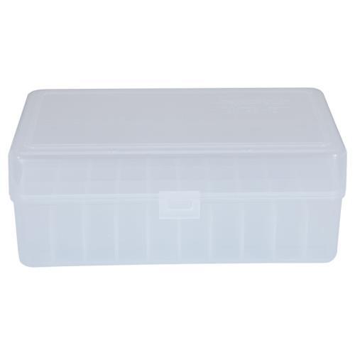 Berry's Mfg 411 Clear Ammo Flip Top Box  Holds 50 Rounds - .45/70 Govt