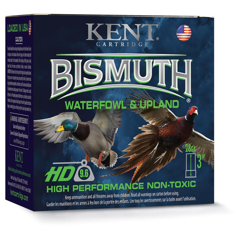 Kent Bismuth High-Performance Non-Toxic Waterfowl & Upland Shotshells 28ga 3
