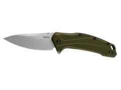Kershaw Link Drop Point Knife Olive Aluminum (3.25