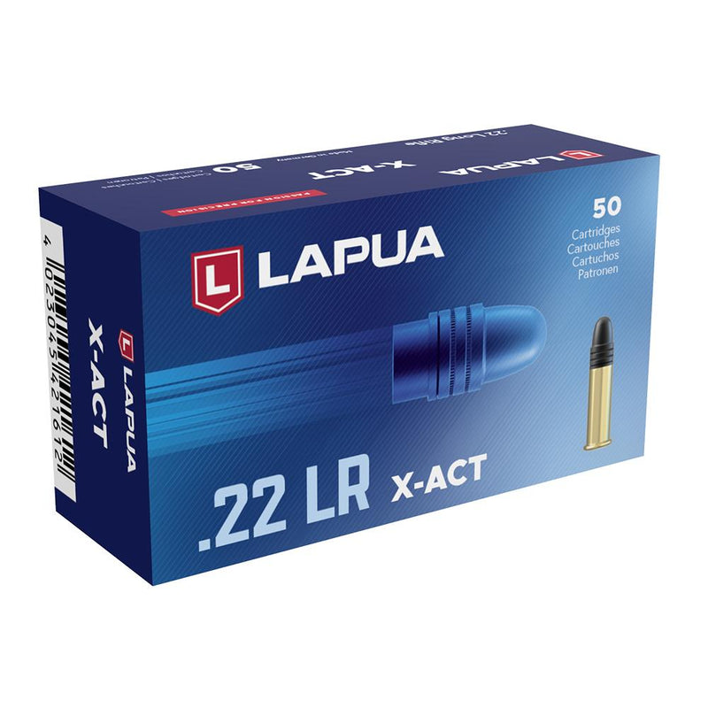 Lapua X-ACT Target Rifle Ammunition .22 LR 40 gr LRN 1072 fps 50/rd