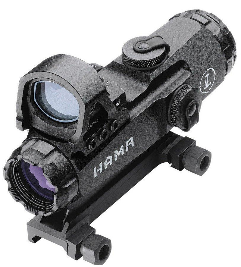 BLEMISHED Leupold Mark 4 HAMR Rifle Scope with DeltaPoint (Incl. Flat Top Mount) - 4x24mm Illum. CM-R2 & 3.5 MOA 32' 2.7