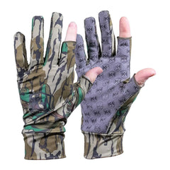 Knight & Hale Run N' Gun Gloves One Size Mossy Oak Greenleaf