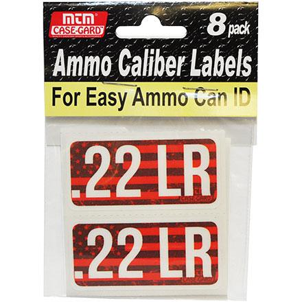 MTM Ammo Caliber Labels .22LR 8/ct