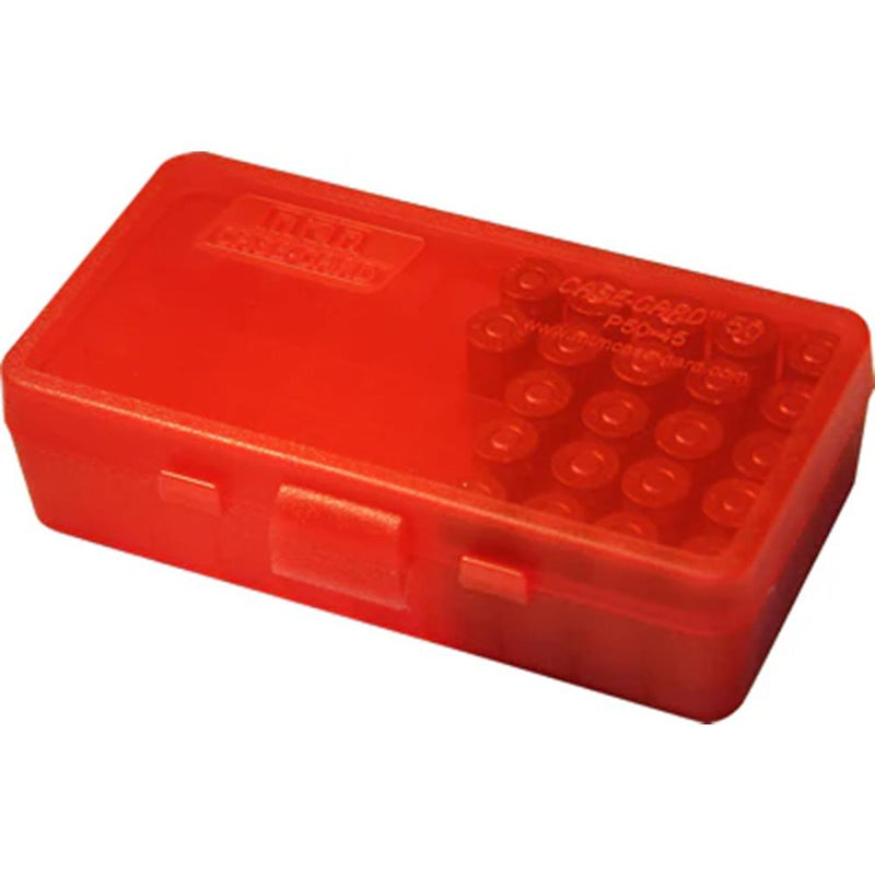 MTM Ammo Box for .41/.44 Mag/.45 LC 50 Rounds Clear Red