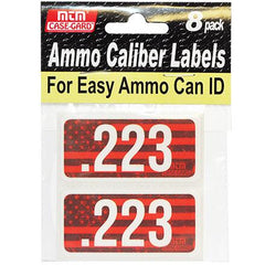 MTM Ammo Caliber Labels .223 Rem Red 8/ct