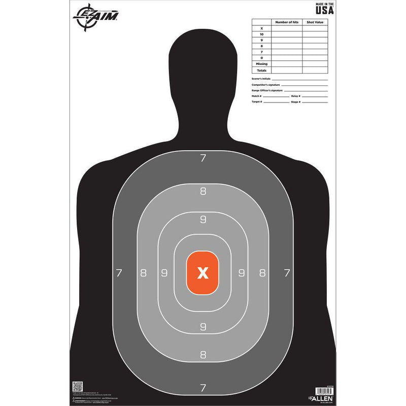 Allen EZ Aim B27 Pro Silhouette Paper Target 23