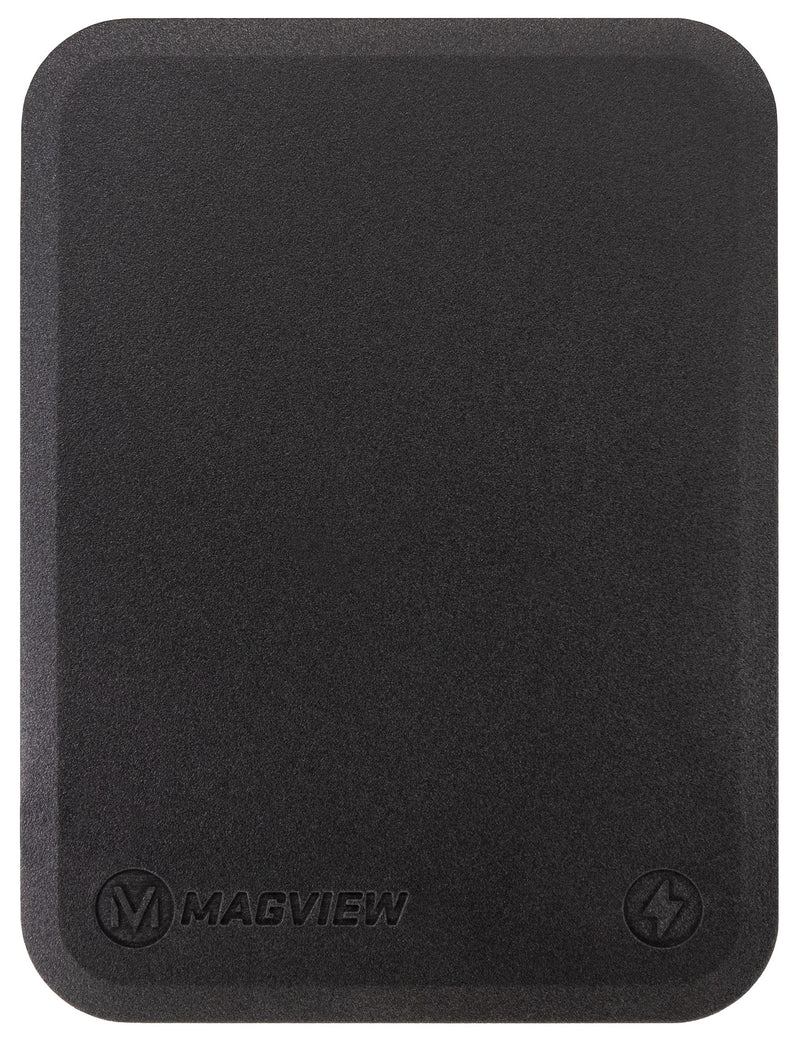 MAGVIEW Wireless Charging Phone Plate — Matte Black, 2.5 x 3.25 Inches