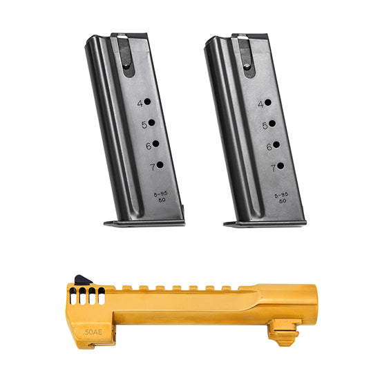 MR BBL DE MKXIX 6 CS 50AE GOLD 2 MAG CLAM PK