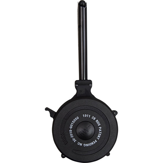 RWB DRUM MAG 1911 45ACP 28RD BLACK POLYMER (20)
