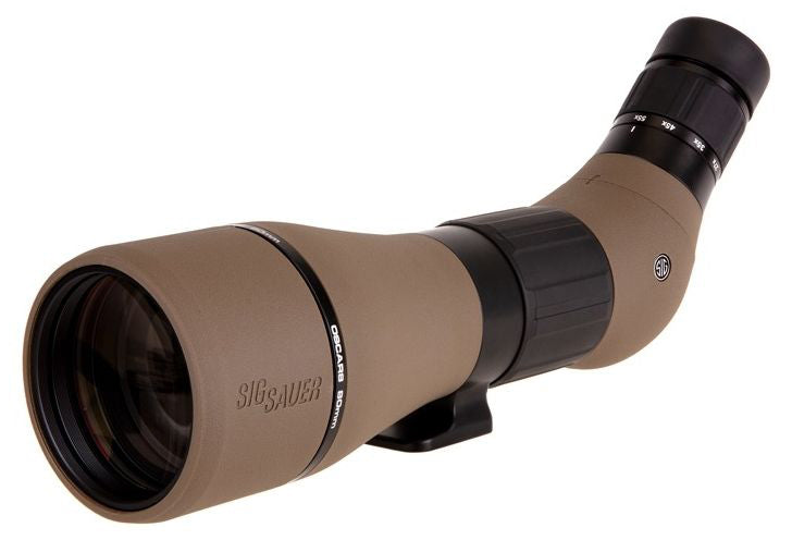 SIG Sauer OSCAR8 27-55x80mm HDX Angled Spotting Scope, FDE