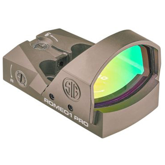 SIG Sauer ROMEO1PRO 1x30 Red Dot - 6 MOA, Steel Shroud, FDE