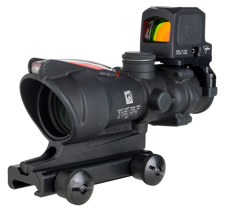 Trijicon ACOG 4x32 + RCR Red Dot Combo — Red Chevron .223/5.56 BDC