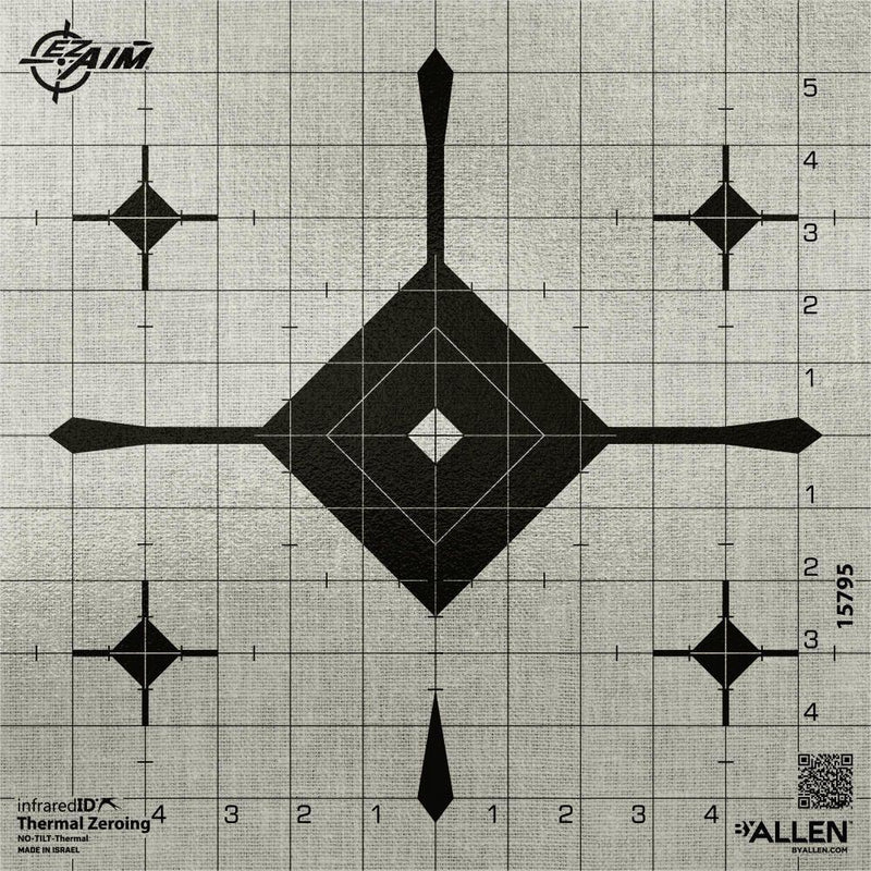 Allen EZ Aim Thermal ID Grid Bullseye Paper Target 12