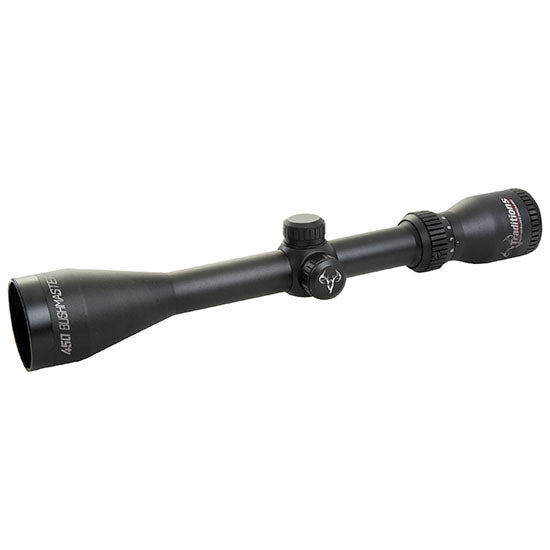 Traditions 3-9x40 .450 Bushmaster Riflescope — Illuminated Rangefinding Reticle, Black