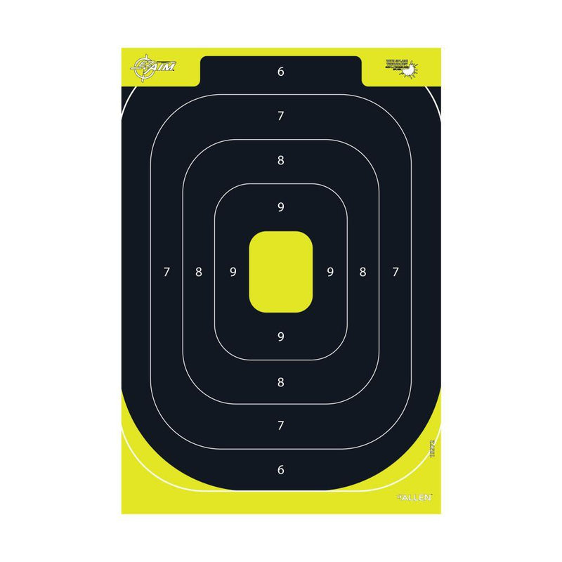 Allen EZ Aim Splash Reactive Paper Target IPSC Silhouette 12.5