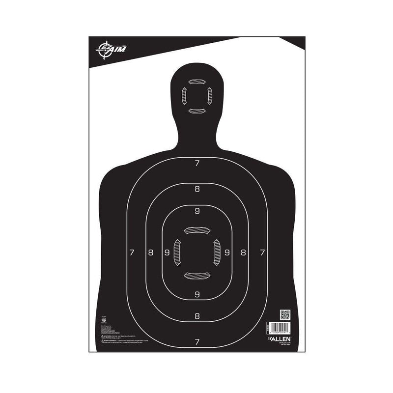 Allen EZ-Aim Silhouette Paper Shooting Targets 12