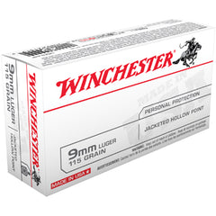 WIN DEFENSE 9MM 115GR JHP 50/10