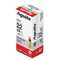 Aguila Super Extra Rimfire Ammunition .22 Short 29 gr SP 1095 fps 50/ct