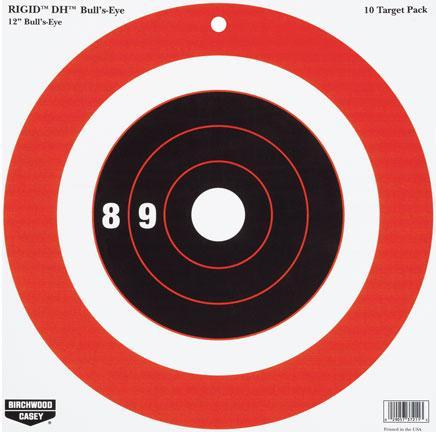 Birchwood Casey Rigid Paper DH Bulls-Eye Target - 12