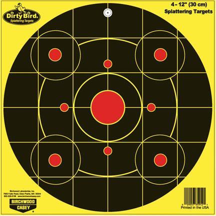 Birchwood Casey Dirty Bird Bulls-Eye Sight-In Targets - 12