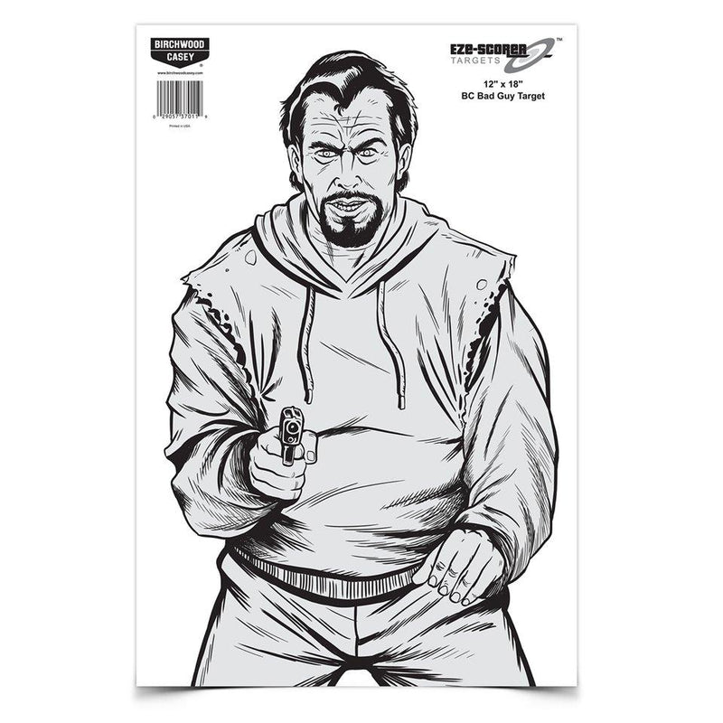 Birchwood Casey Eze-Scorer BC Bad Guy Paper Target - 12