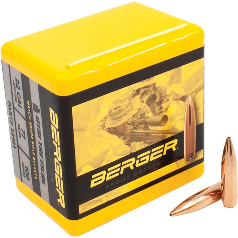 Berger Match Grade Tactical Bullets .22 cal .224