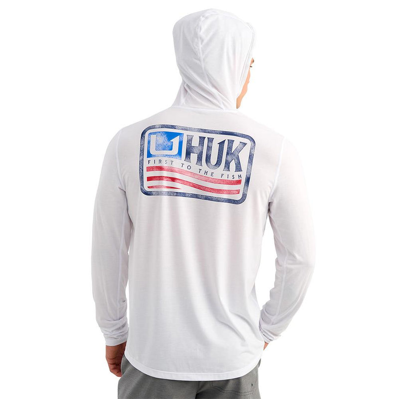 Huk Drift Long Sleeve Hoodie White M