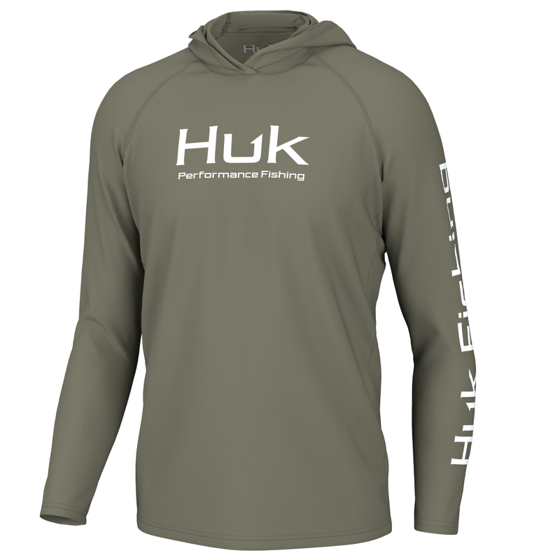 Huk Vented Pursuit Long Sleeve Hoodie Moss S
