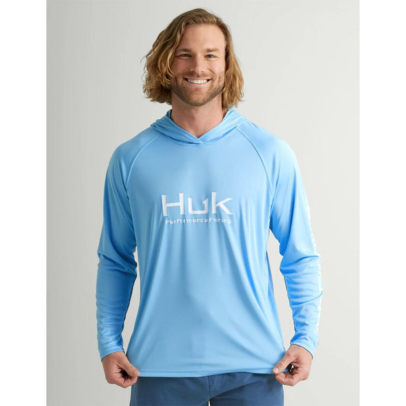 Huk Vented Pursuit Long Sleeve Hoodie Marolina Blue XL