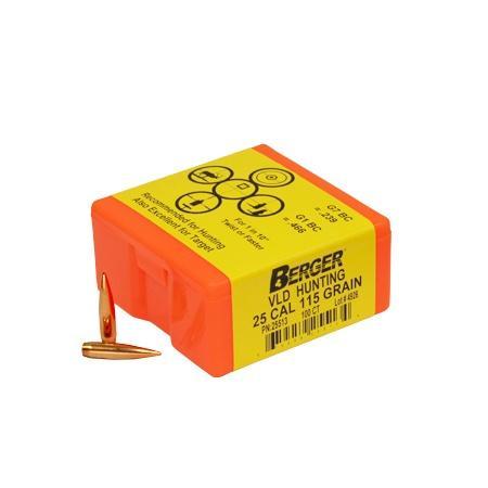 Berger Match Grade Hunting Bullets .25 cal .257
