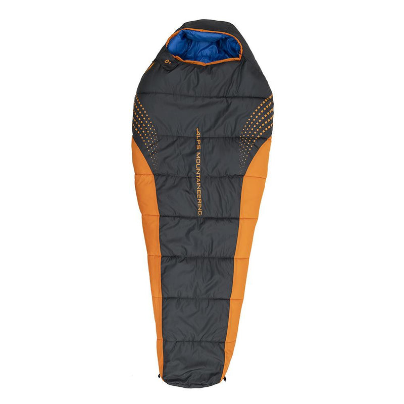 Alps Mountaineering Blaze 0� Regular Sleeping Bag 32x80 Charcoal/Orange