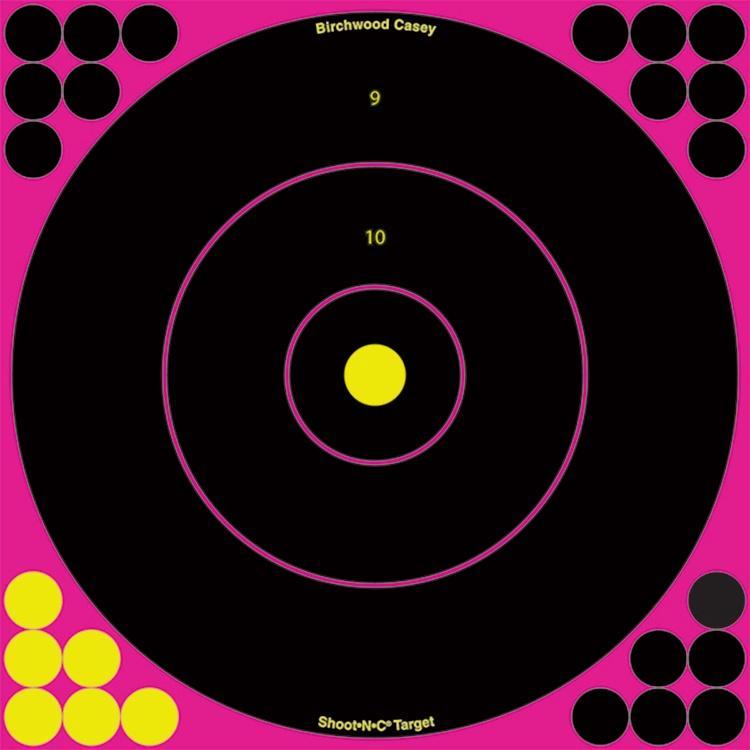 Birchwood Casey Shoot-N-C Pink Reactive Targets 8