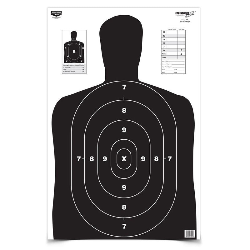 Birchwood Casey Eze-Scorer BC-27 Black Paper Target - 23