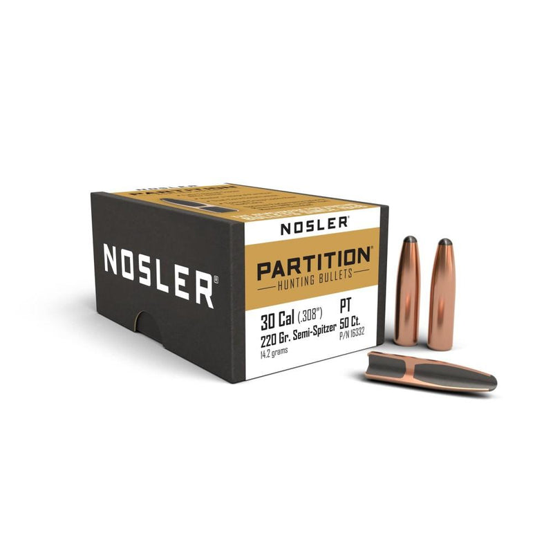 Nosler Partition Rifle Bullets .30 cal .308
