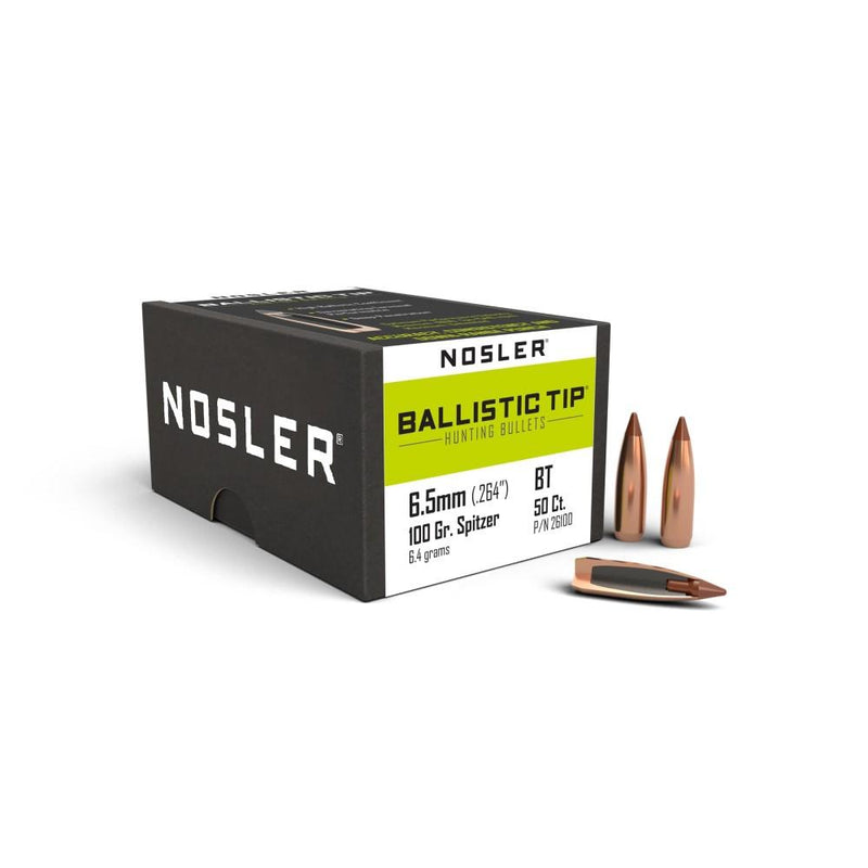 Nosler Ballistic Tip Hunting Rifle Bullets 6.5mm .264