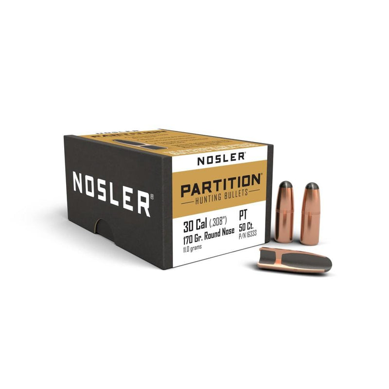 Nosler Partition Rifle Bullets .30 cal .308