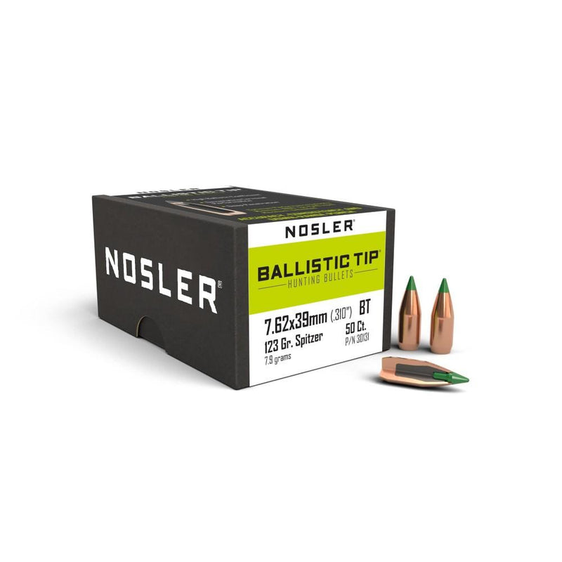 Nosler Ballistic Tip Hunting Rifle Bullets 7.62x39mm .310