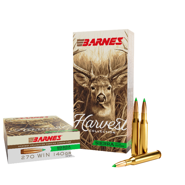 Barnes Harvest Sierra Tipped GameKing Ammunition .270 Win 140gr PT 2960 fps 20/ct