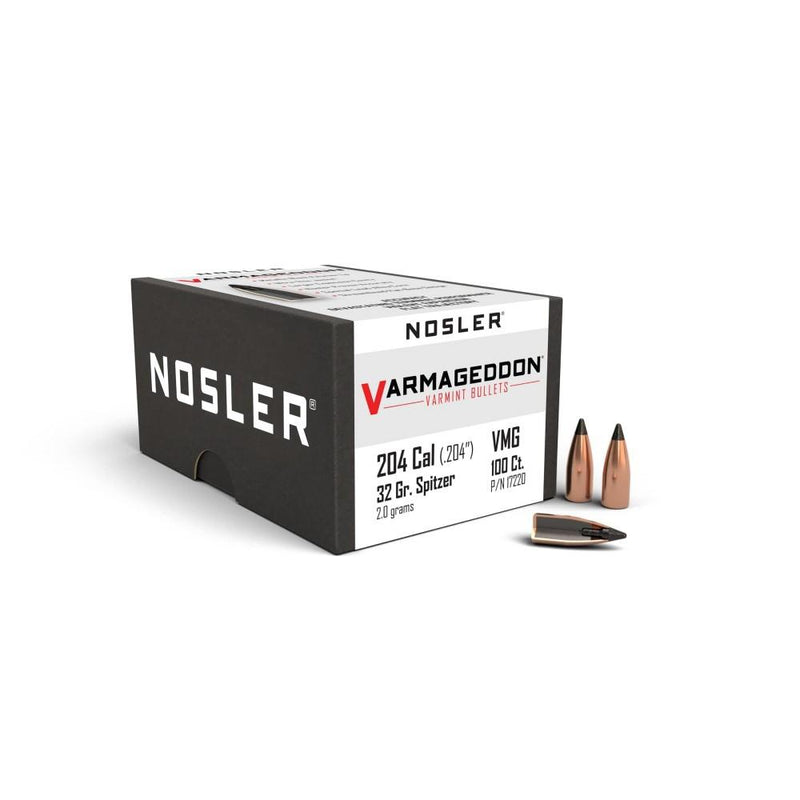 Nosler VarMageddon Rifle Bullets .20 cal .204